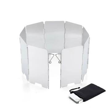 

9 Plates Foldable Camping Cooking Cooker Fire Shield Screen BBQ Windsheid Outdoor Wind Shield