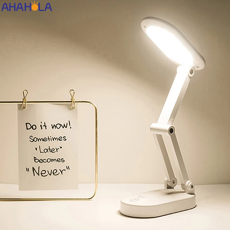Foldable LED Study Lamp Table Stand With USB Charge Port Touch Dimming Night Reading 5v Desk Lampe De Bureau | Освещение