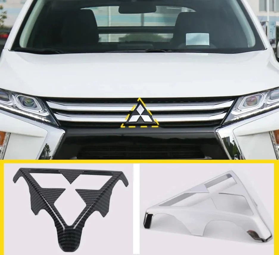 Для Mitsubishi Eclipse Cross бамперная решетка центр Логотип рамка Центральная панель блестящий чехол отделка автомобильный аксессуар наклейка