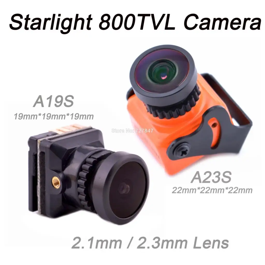 

NEW Starlight 800TVL 1/1.8'' Level sensor OSD FPV camera NTSC/PAL Switchable 2.1mm / 2.3mm Lens FPV Camera for FPV Racing Drone