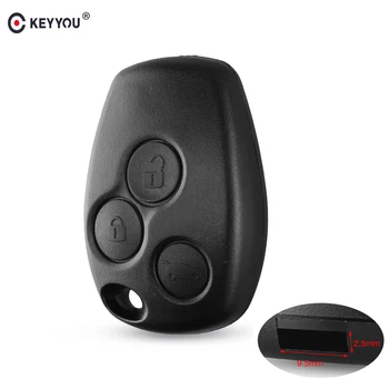 

KEYYOU 30pcs Without Blade 3 Button Remote Key Shell Case for Renault Logan Sandero Clio Fluence Vivaro Master Traffic