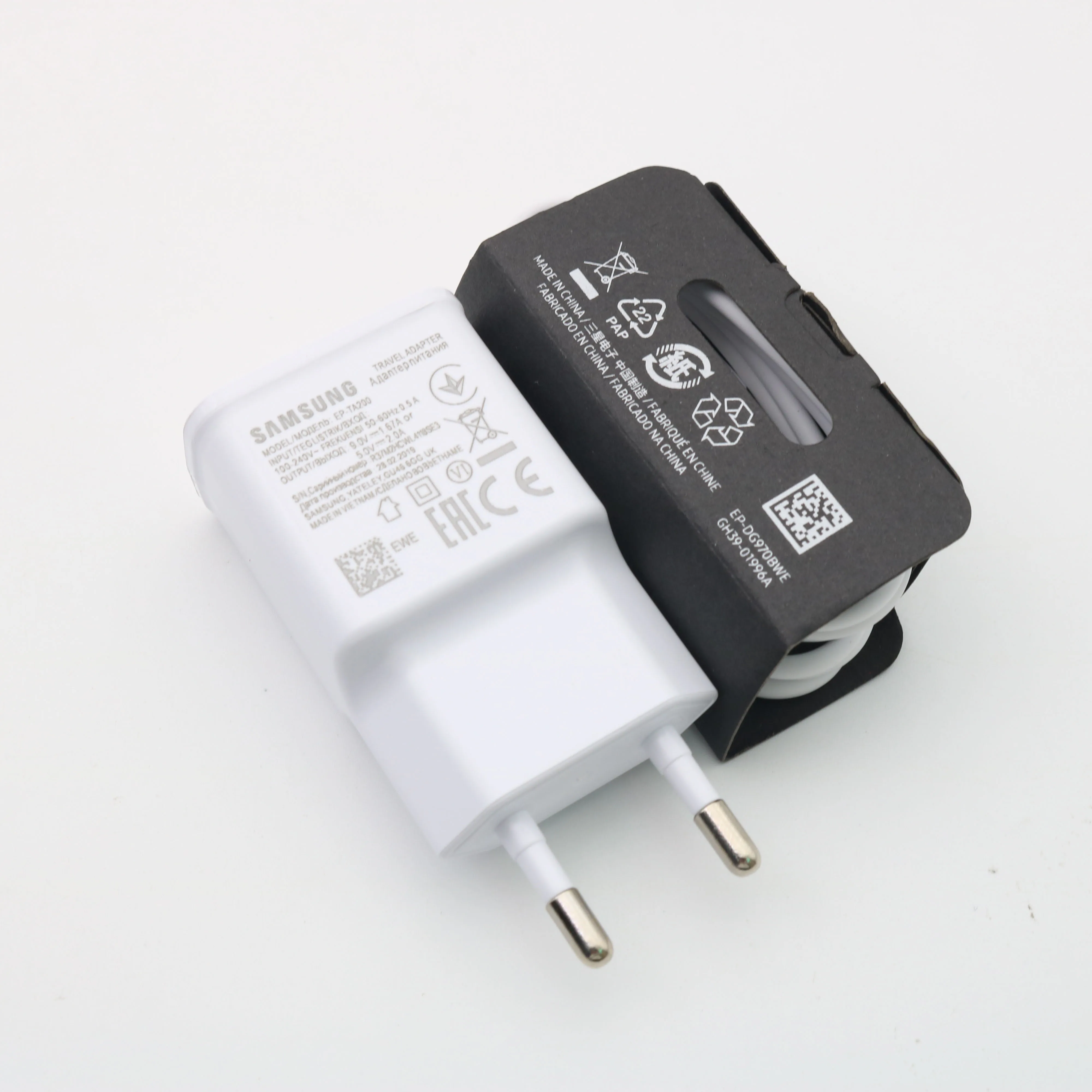 Samsung Быстрое Зарядное устройство USB адаптер питания 9 В 1,67 а Быстрая зарядка type C кабель для samsung Galaxy S10 S8 S9 Plus A30 A70 A50 note 8 9 - Тип штекера: Charger Add Cable