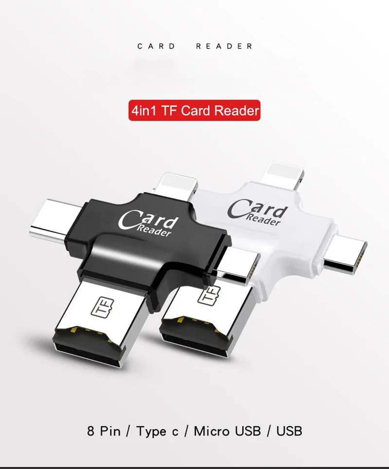 Мини iOS Micro USB Type C OTG TF кардридер для iPhone 11 PRO XS MAX XR 5 6 7 8 Plus iPad Samsung Galaxy S5 S6 S8 S9 Huawei PC|card