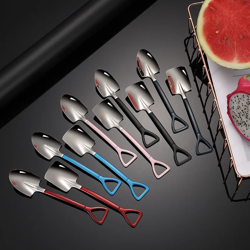 

Stainless Steel Coffee Spoon Ice Cream Dessert Watermelon High Quality Exquisite Scoop Kitchen Gadget Decoration Kitchen Tools