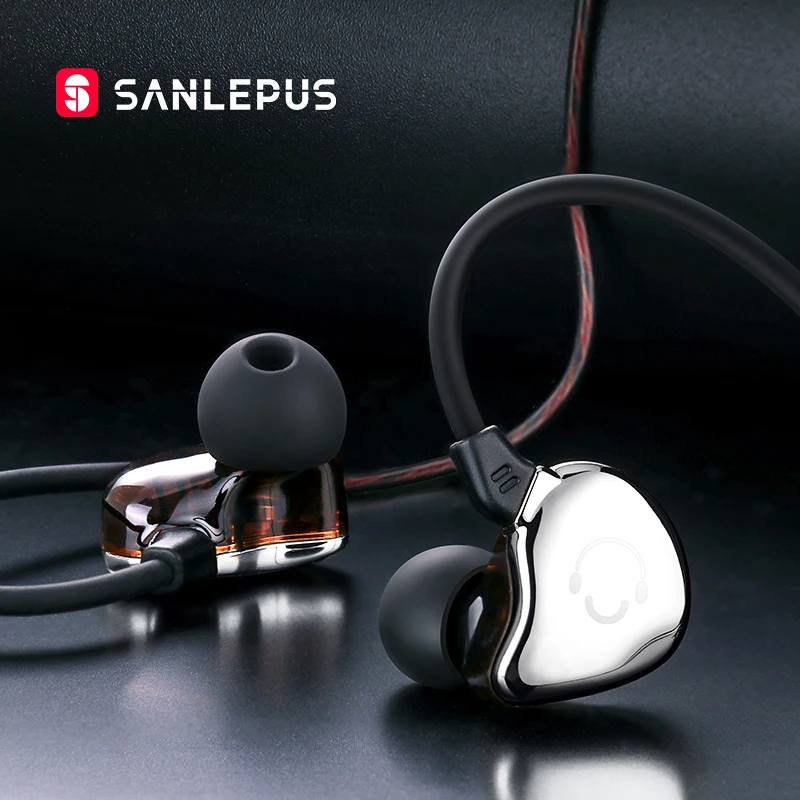 Проводные наушники SANLEPUS Hi Fi стереонаушники Экстра бас гарнитура с микрофоном для
