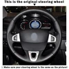 WCaRFun Black Artificial Leather Steering Wheel Cover for Renault Megane 3 2009-2014 Fluence ZE 2009-2016  Scenic 2010-2015 ► Photo 2/4