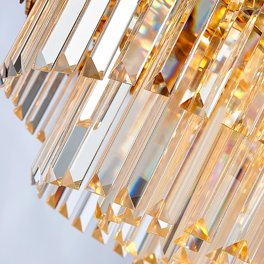 Роскошная хрустальная люстра светильник led лампа AC110V 220v Золотая столовая комната