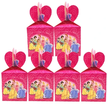 

Disney Six Princess Theme Party Candy Box Kids Birthday Gift Boxes Party Decorations Supplies Wedding Candy Box Free Shipping