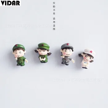 

VIDAR Couple Military Uniform Soldier Brother Soldier Sister Creative Pvc Refrigerator Magnet Magnet Message Sticker Magnet