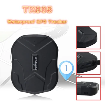 

TK905 Waterproof TKSTAR Mini Hidden GPS Tracker GPS Locator for Truck Car Vehicle with Powerful Magnet Free Web APP Tracking