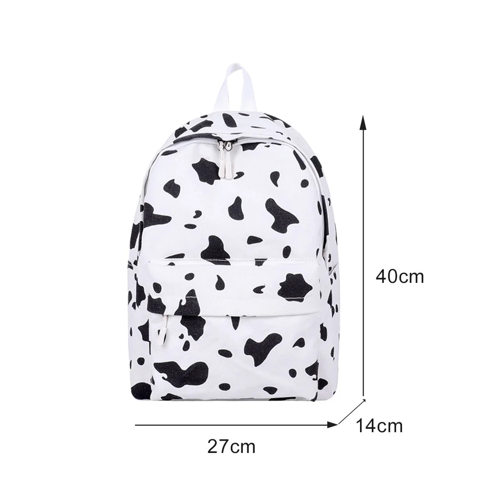 Cow Pattern Backpack For School Teenagers Girls Vintage Casual School Bag Mochila Feminina Laptop Bagpacks Bookbag Travel Bag