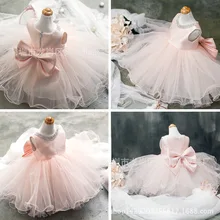 Платья невесты для маленьких девочек, детская юбка принцессы Детское платье торжественное платье для девочек свадебное платье пачка S