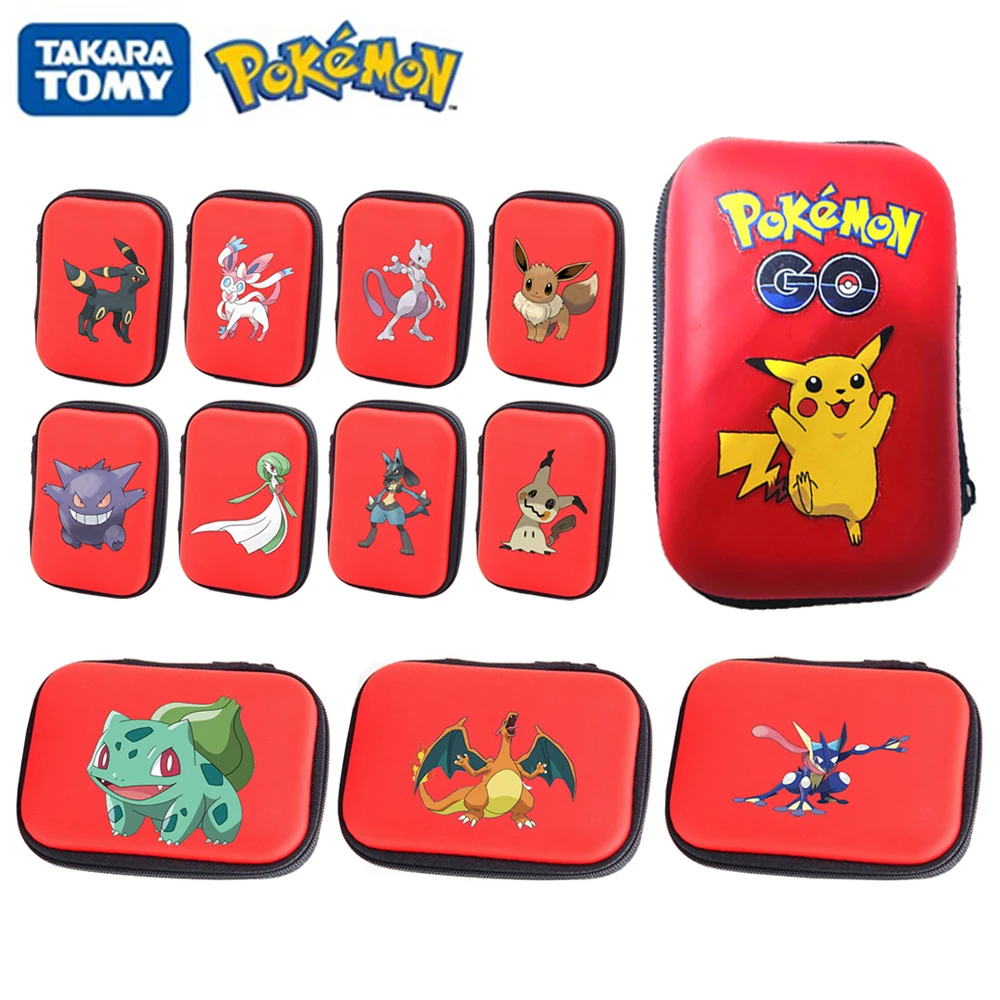 TOMY 50 Capacity Cards Holder Album Hard Case Card Pokemon Pikachu Game Book Toys |