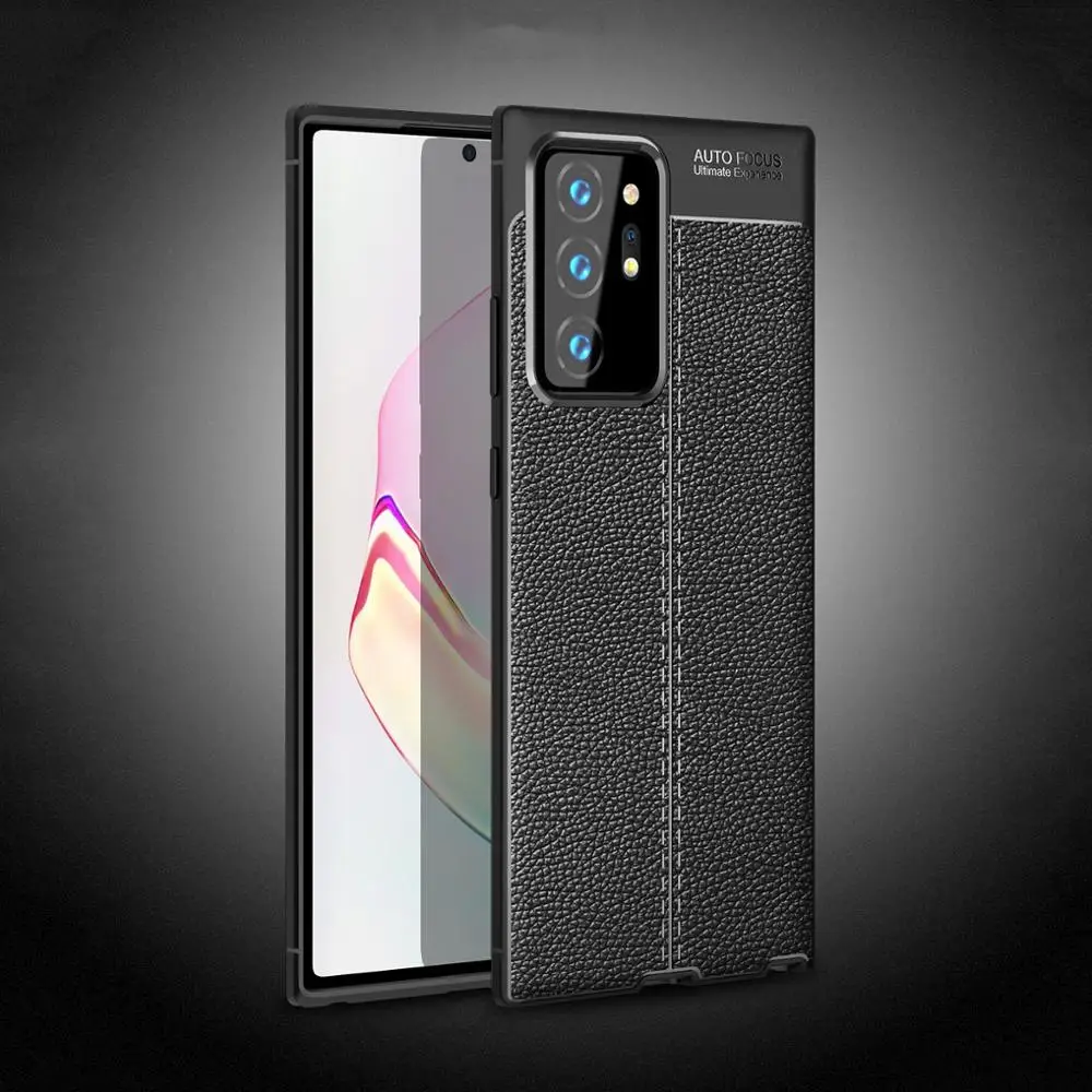 Кожаный чехол для Samsung Galaxy Note 20 мягкий силиконовый с текстурным рисунком A71 A51 S20 A20S
