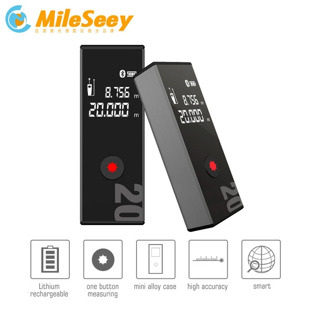 

Mileseey 40m Mini Laser Rangefinder Area Volume Angle Tester Tool With Lithium Battery Laser Rangefinders