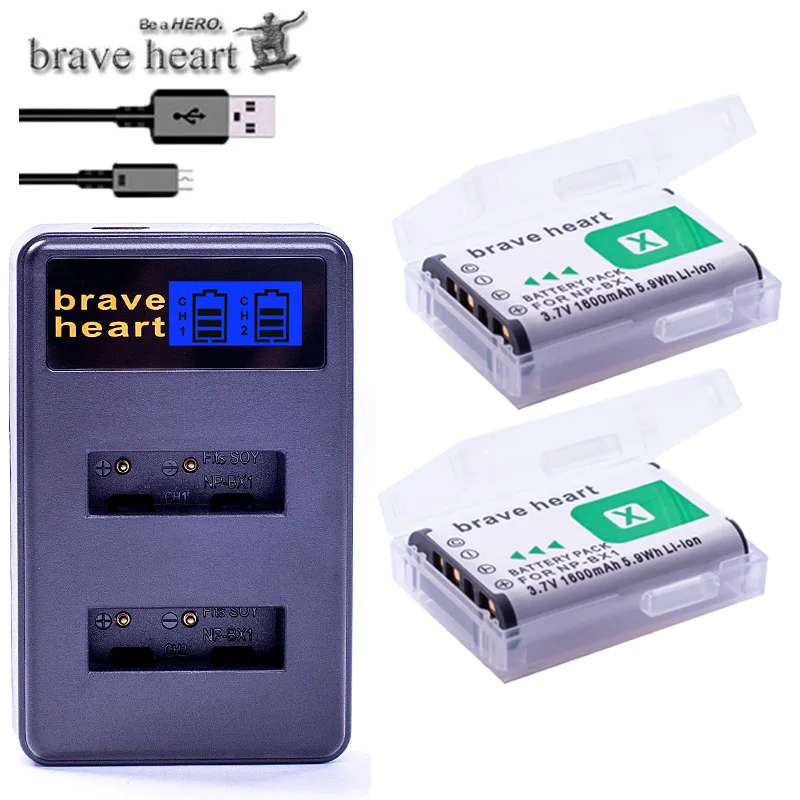 6x bateria NP BX1 NPBX1 NP-BX1 Батарея+ ЖК-дисплей зарядное устройство для sony детали sony Cyber-shot RX1 RX100 AS100V WX300 H400 AS200V CX240 PJ275 PJ440 - Цвет: charger and 2battery