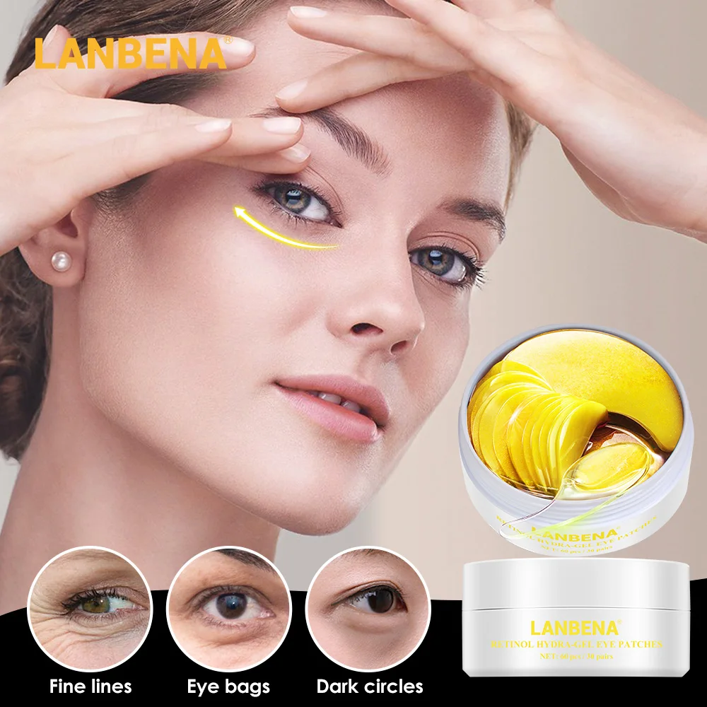 

LANBENA Collagen Eye Mask Eye Patch Skin Care Moisturizing Hyaluronic Acid Anti Aging Patches Dark Circles Eye Bags Remove