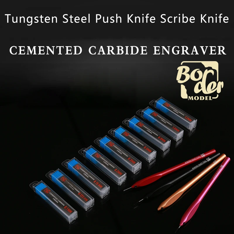 

Tungsten Steel Scribing Knife Metal Handle Scale Model Tools Push Broach Engraver Model Kit Diorama Modeling DIY