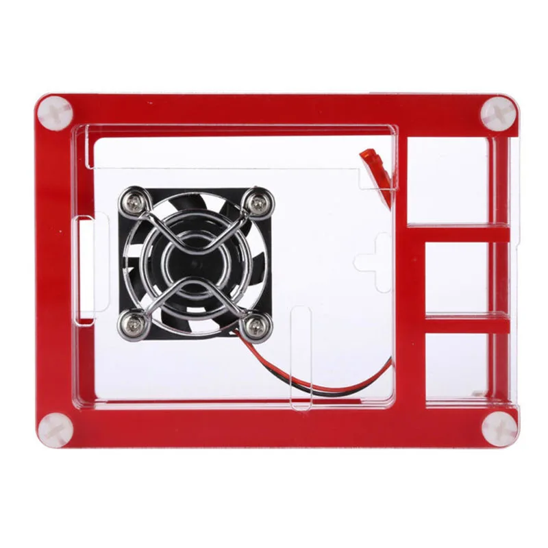 

High Quality 9Layers Acrylic Protective Case Cooling Fan Heat Sink For Raspberry Pi 4 Model B