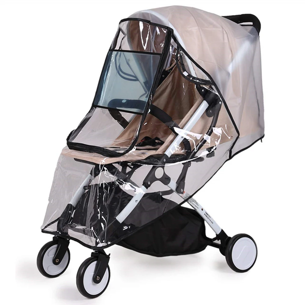 baby stroller accessories outdoor Stroller Accessories Waterproof Rain Cover Transparent Wind Dust Shield Zipper Open Raincoat for Baby Strollers baby stroller accessories online	