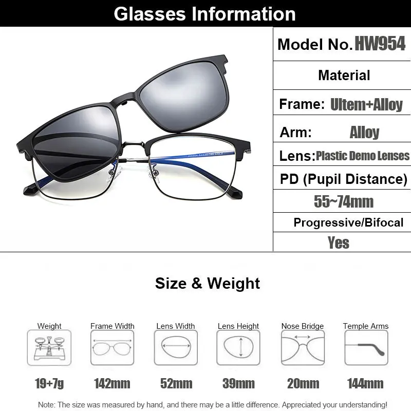 Gmei, оптические, винтажные, мужские, квадратные, ультралегкие, поляризационные, на застежке, солнцезащитные очки, для женщин, близорукость, оптические оправы, HW954