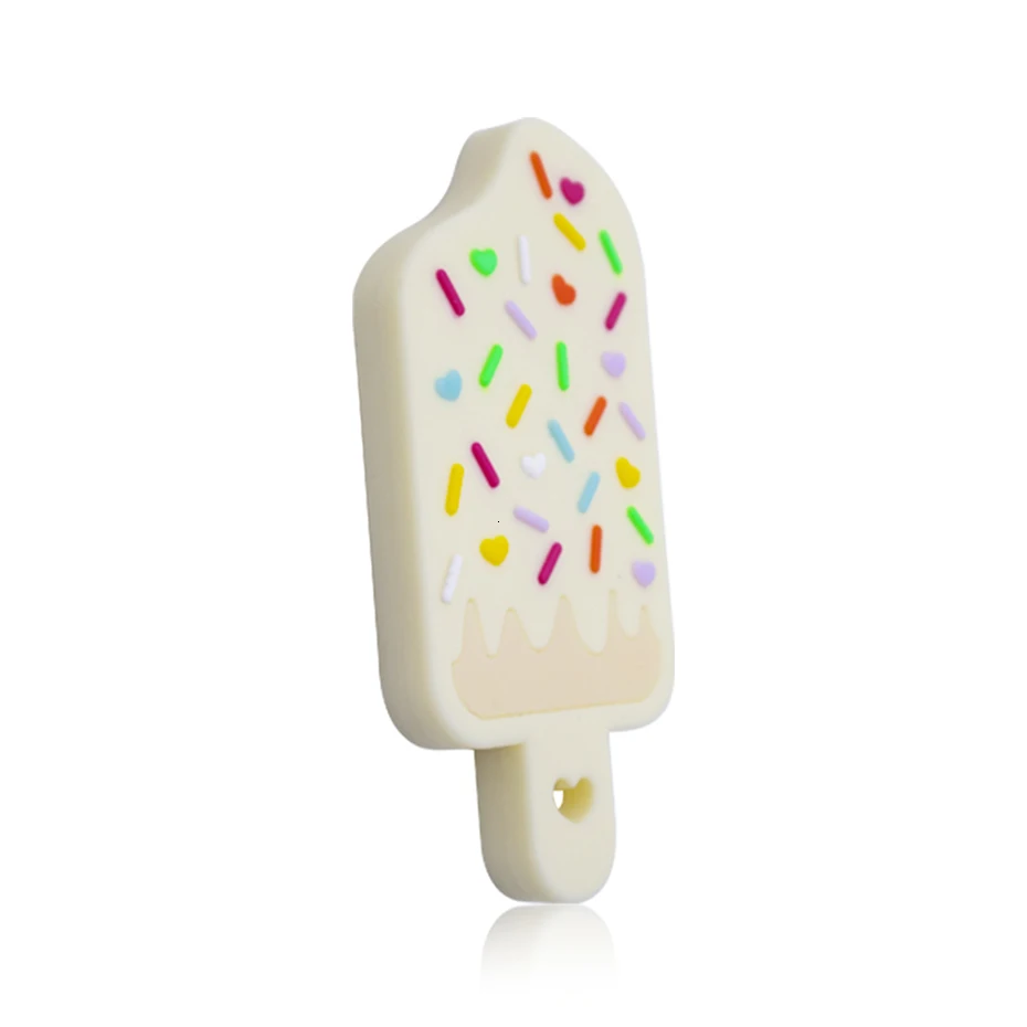 1 шт., Прорезыватель для зубов в форме животного, лебедя, мороженого, банана, силиконовый Прорезыватель для зубов, игрушка для прорезывания зубов, соска-подвеска, подарки для кормления