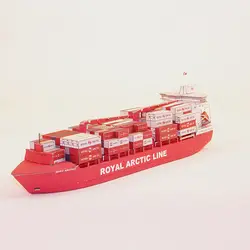 1:400, датская Mary Arctica, контейнер, корабль, 3D бумажная модель, корабль, лодка, руководство, сделай сам, бумажная форма, вентилятор, навигационная