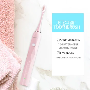 

Ultrasonic Sonic Electric Toothbrush Powerful Tooth Brushes Washable Electronic Whitening TeethBrush TYPE-C Charge Rechargeable