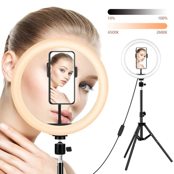 

26CM 33CM Photography Lighting Phone Ringlight Tripod Stand Photo Led Selfie Ring Light Lamp For TikTok Youtube Live Fill Light
