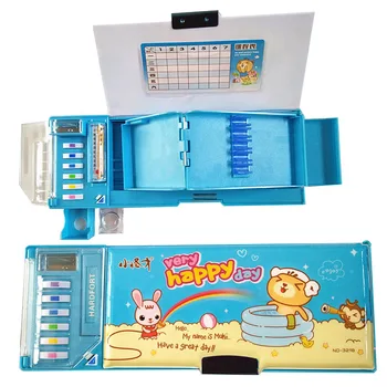

Korean cute multi-function pencil case boy and girl automatic pop-up seven function pencil cases 1pcs