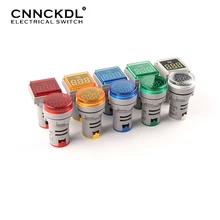 Indicador de rango de medición redondo y cuadrado, medidor de frecuencia, Hertz eléctrico, probador de luz de señal, 22mm, 0-99Hz