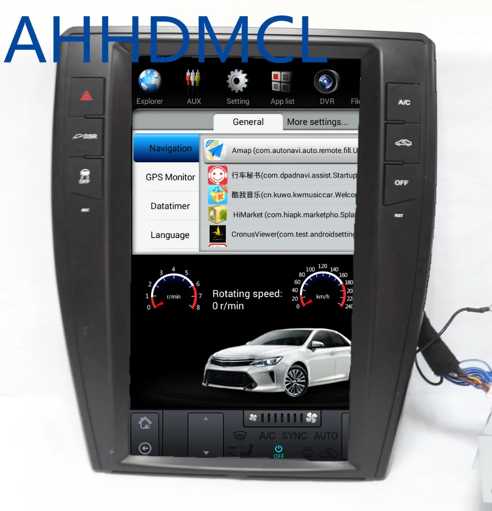 Автомобильный мультимедийный проигрыватель в стиле Tesla с Android навигацией для Great