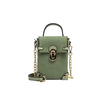 

2019 new box series simple fashion famous designer design high quality PU single shoulder oblique span bag WW045