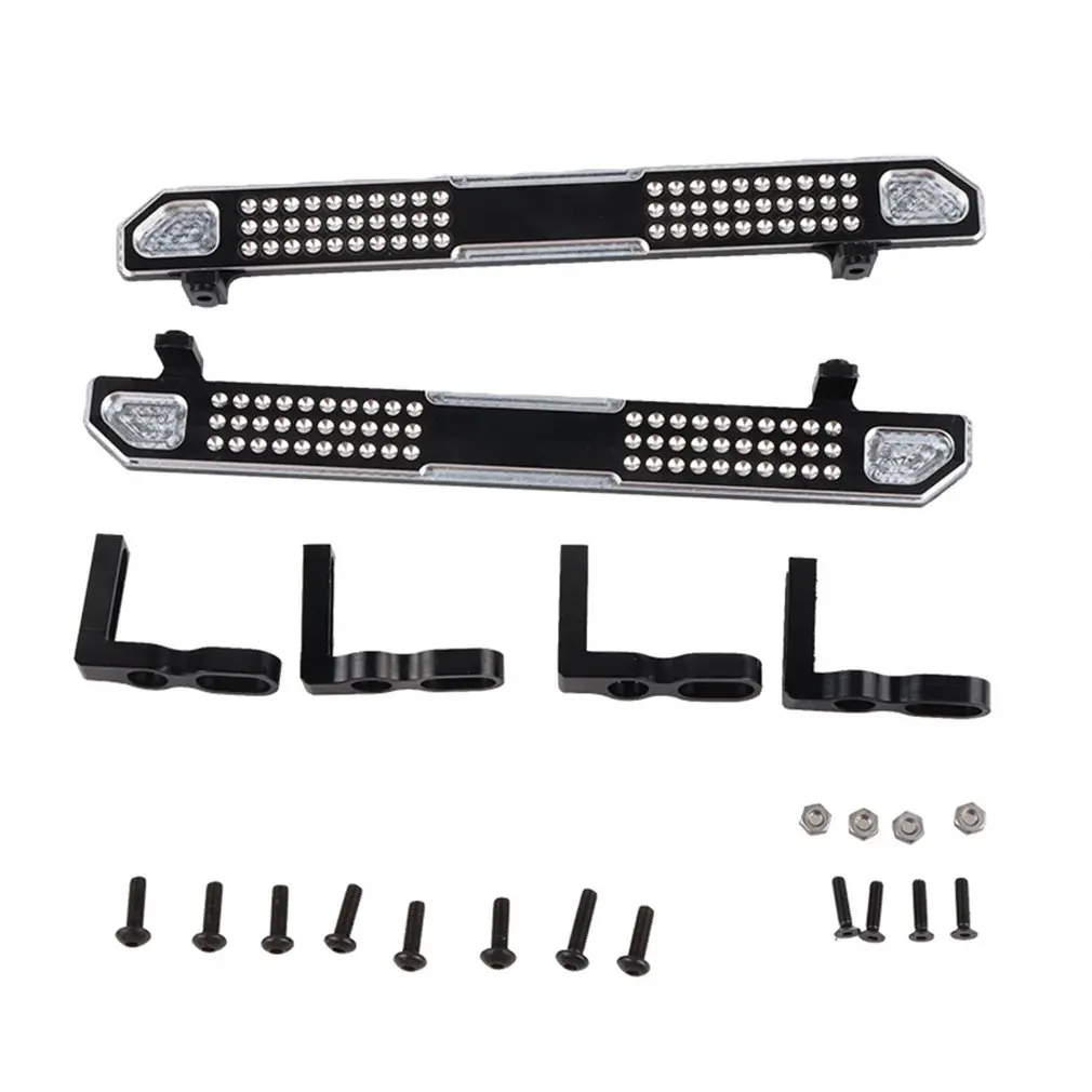 

New2PCS Aluminium Alloy Left And Right Metal Side Pedals Foot Step Panel Anti-Skid Plate For 1/10 Traxxas TRX-4 RC Car Parts