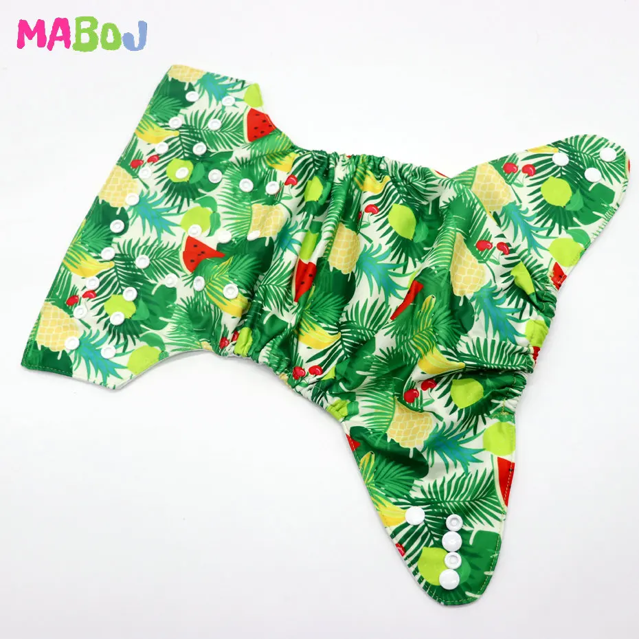 MABOJ Cloth Diapers Baby 9pcs Pocket Cloth Diaper One Size Reusable Washable Nappies Character Unisex Baby Care Pants Insert