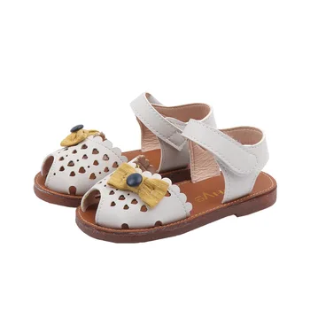 

2020 New Kid Shoe Summer Baby Sandal Little Girls Fashion Bow Sandals Princess Children Beach Sandal 1 2 3 4 5 6 Year Pink Beige