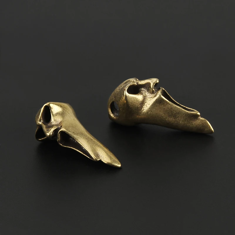DIY Exaggerated Skull Copper Knife Beads Brass Skull Paracord Beads Key Rings Pendant Accessories