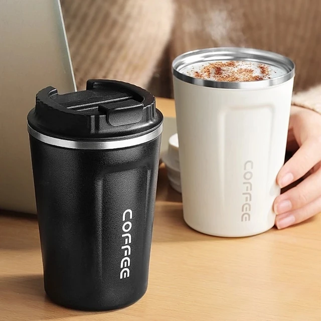 10 oz Stainless Steel Vacuum Insulated Tumbler - Coffee Travel Mug Spill  Proof with Lid - Thermos Cup for Keep Hot/Ice Coffee,Tea and Beer