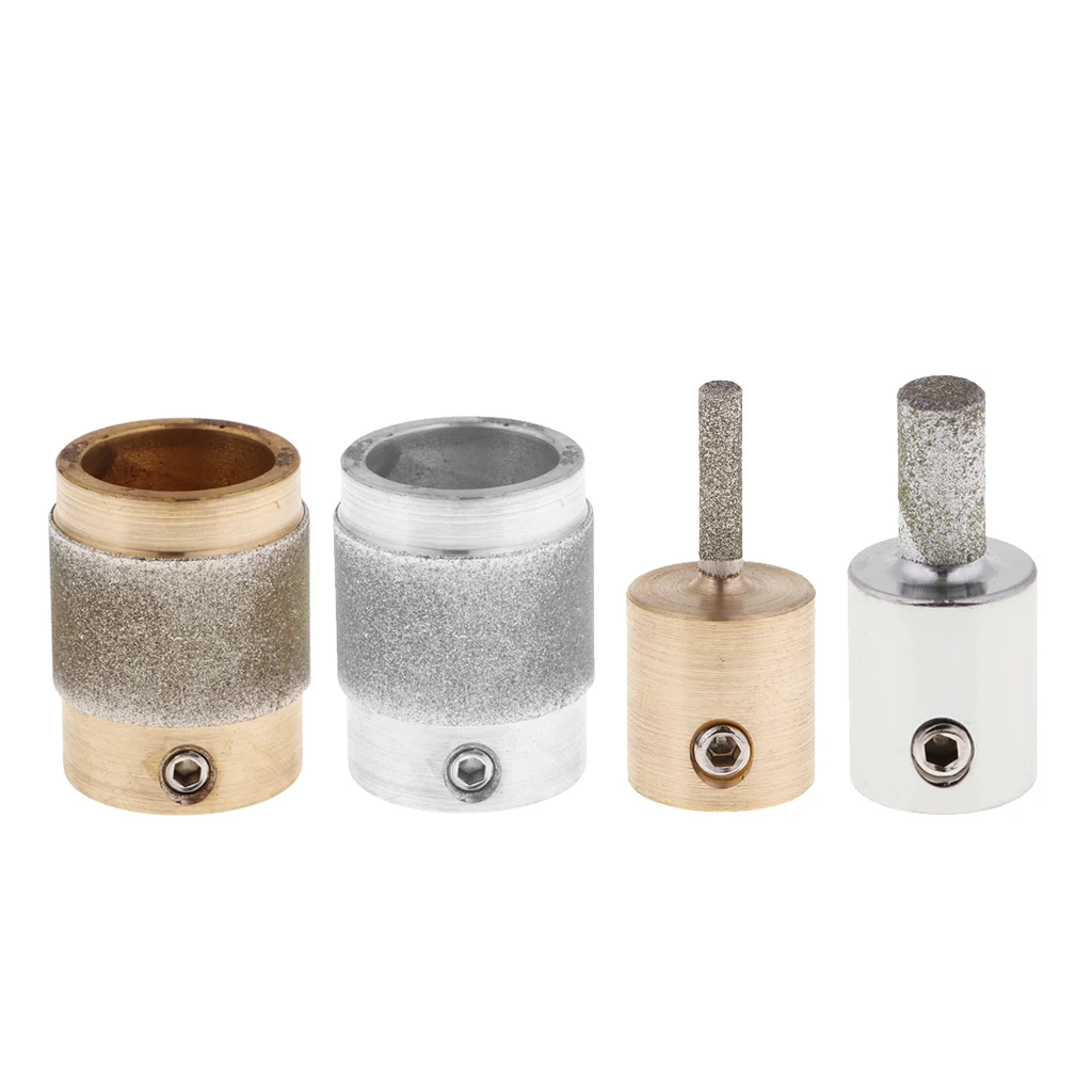 4pcs Grinding Bits Set Assorted Sizes Stained Glass Grinder Head for Grinding Machine Durable Hardware Tools