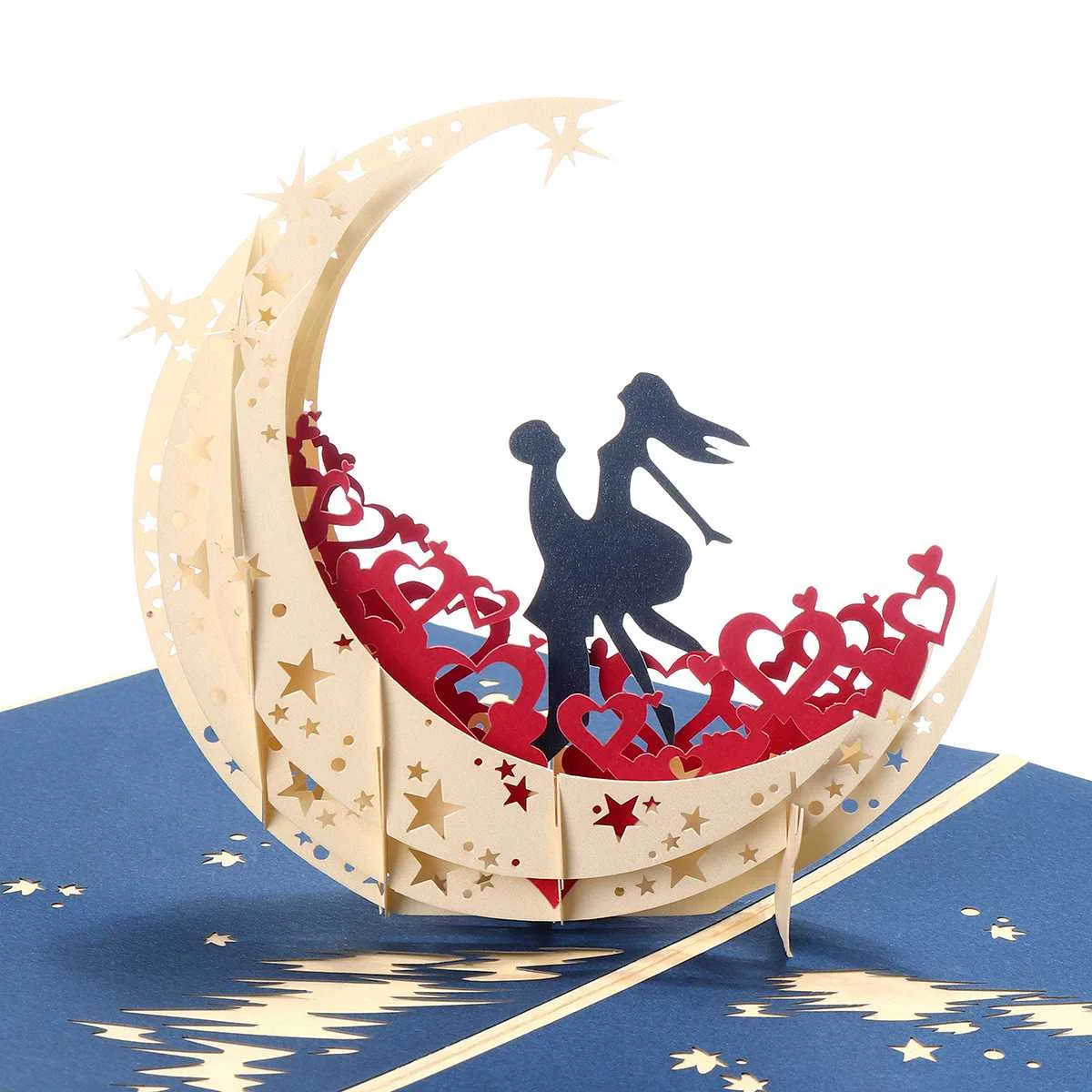  Valentine's Day Gifts 3D Greeting Card Romantic Handmade Paper Wedding Invitation Card Home Party D - 4.00041E+12