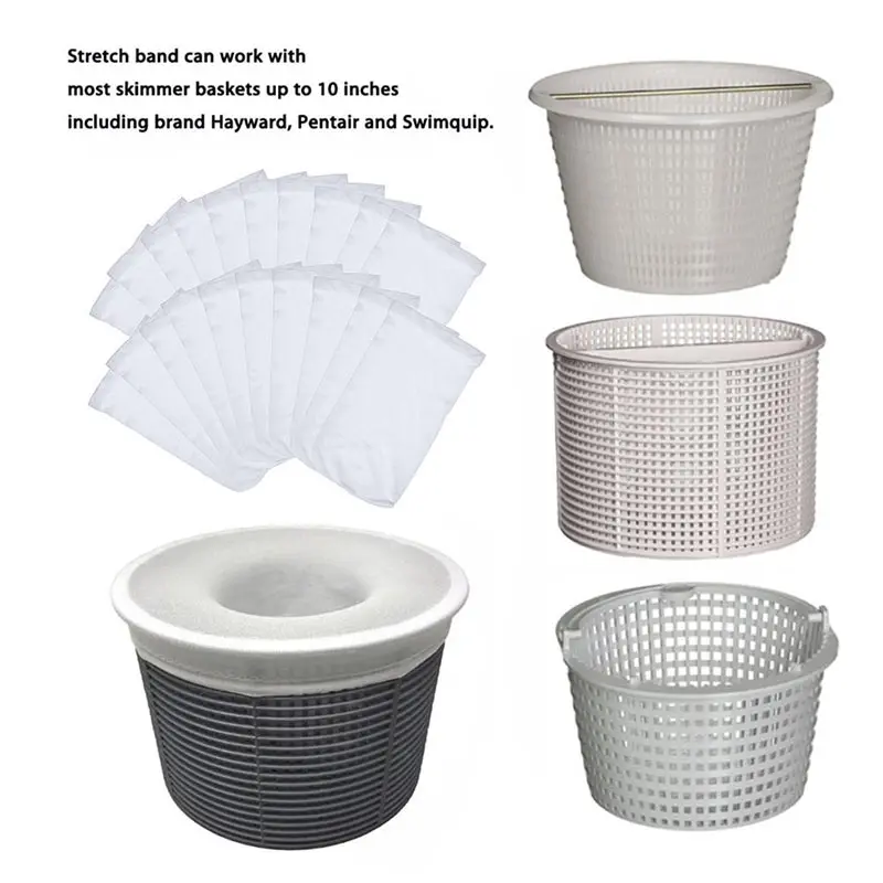 

5/10/20Pcs Swimming Pools Skimmer Net Rubbish Cleaning Mesh Deep Bag Net Mesh Deep Bag Net Salvage Bag clearnning Tool