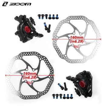 

ZOOM HB-100 Mountain Bike Line Pulling Hydraulic Disc Brake Calipers with 160mm rotors for MTB Electric Scooter Folding bicycle