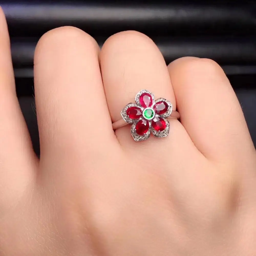 Ювелирные изделия из чистого 18 K Белый Золотой Настоящее с натуральным красным Рубином 1.5ct бриллианты ювелирные женские кольца для женщин тонкое кольцо