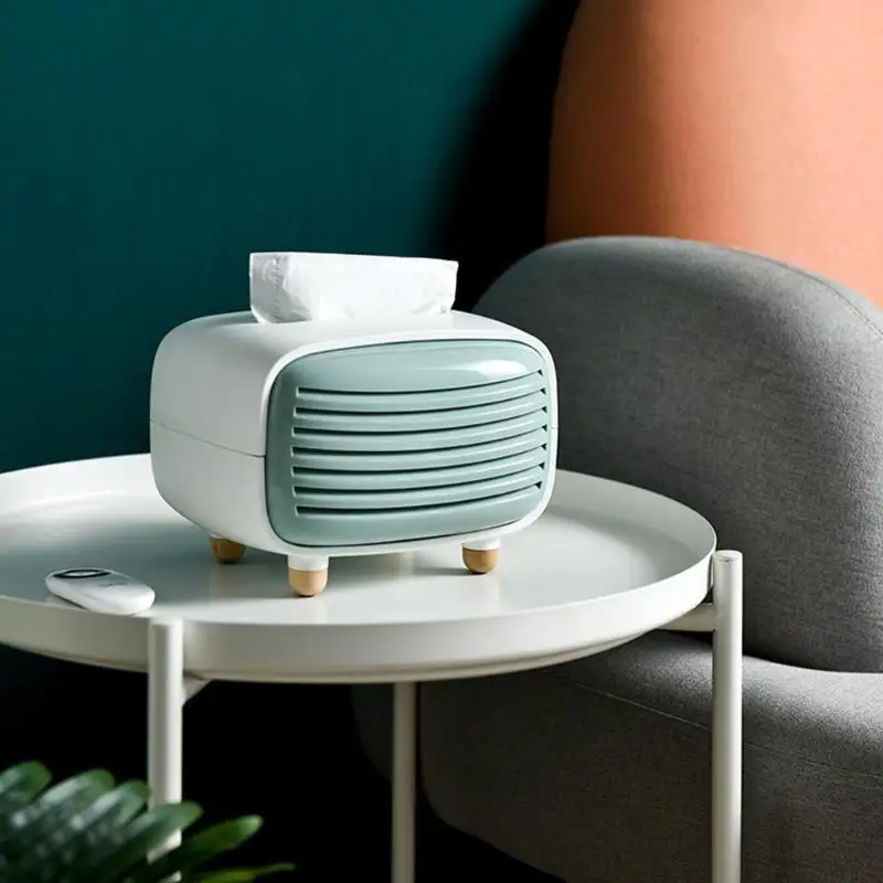 

Plastic Household Radio Tissue Box Durable Creative Paper Towel Storage Holder Living Room Home Ornaments Table Supplies