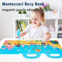 Kids Scene Magnetic Puzzles Montessori Busy Book Open-ended Education Toys Car Animal Shape Matching Game Quiet Book Jigsaw Toys 2
