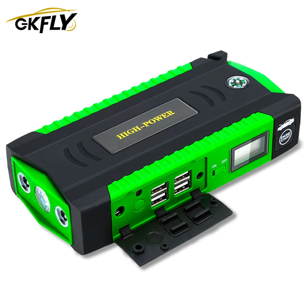 GKFLY Портативный стартер скачка 12В Зарядное устройство для автомобиля Батарея 16000