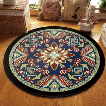 

Mandala Floral Patterns Round Rug Carpets For Home Living Room Bedroom Chair Non Slip Mat Tapete Para Sala Alfombra Vloerkleed