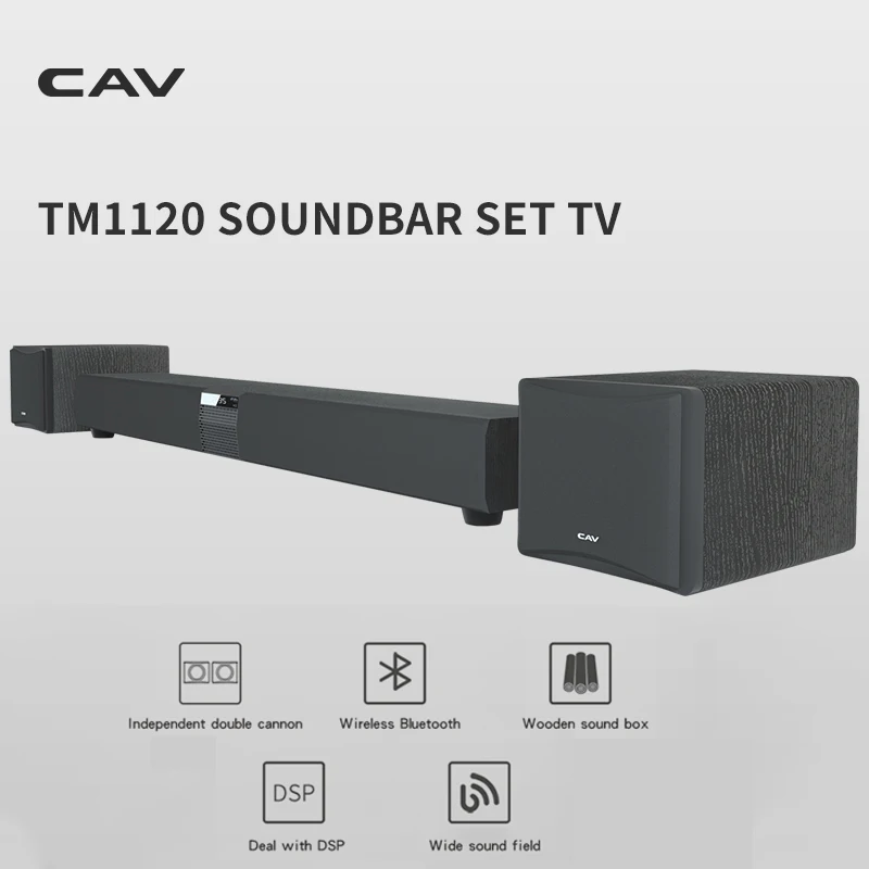 Hot Deal CAV TM1120 Soundbar Set for TV Audio Home Theater Sound System 3.1 Subwoofer