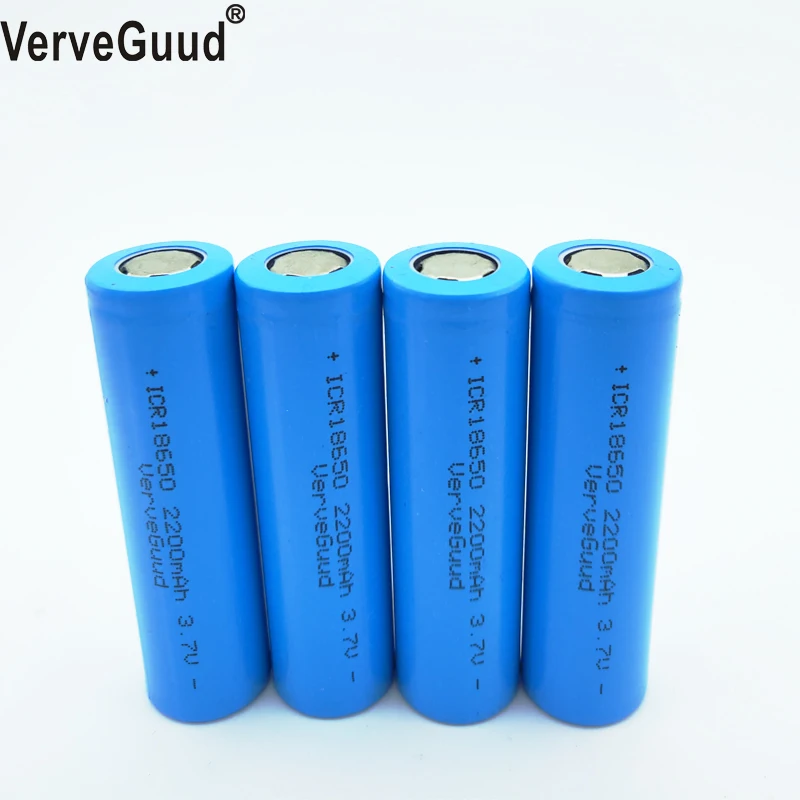 VerveGuud 32 шт реальная емкость 2200mAh 3,7 v 18650 литий-ионная аккумуляторная батарея для ICR18650-22F игрушки с мигающими огнями батареи