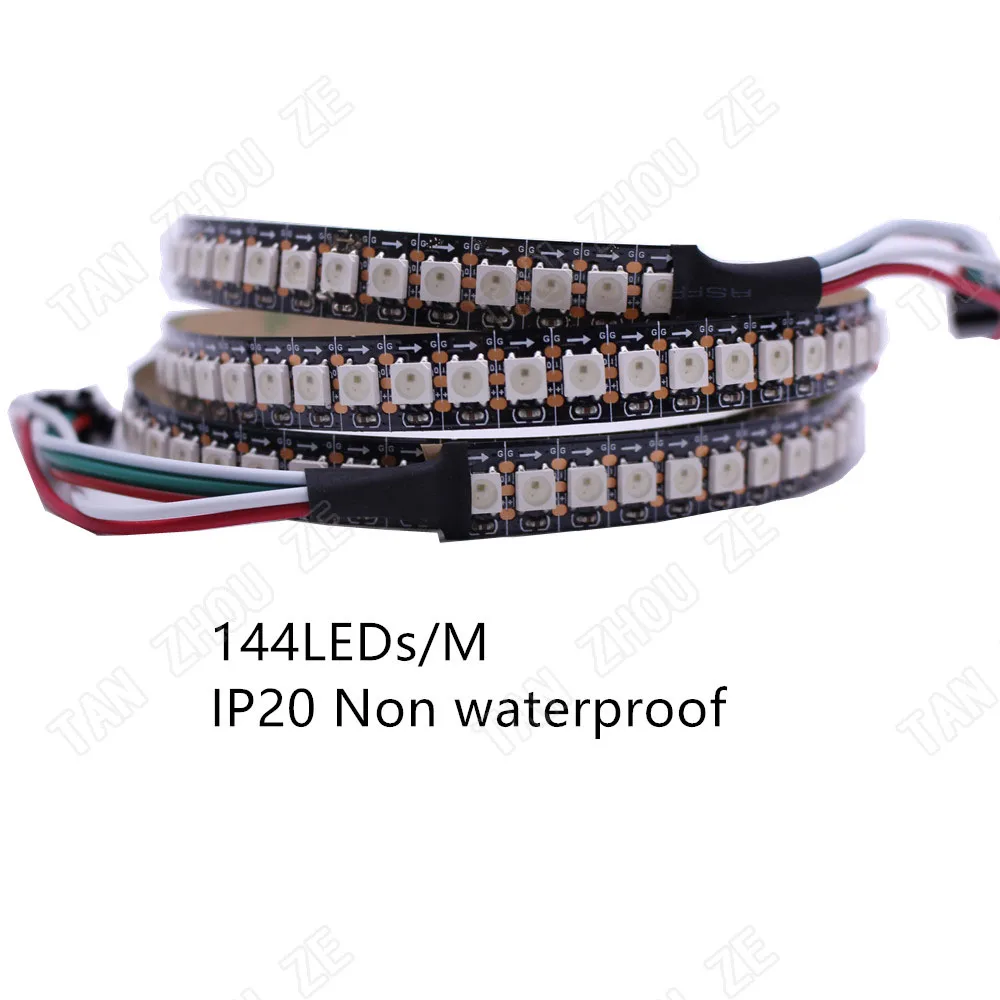 Fita LED não impermeável, PCB, 144 LEDs,